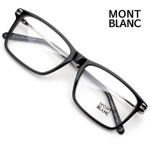 몽블랑 안경테 MB723 001 명품 뿔테 사각 블랙