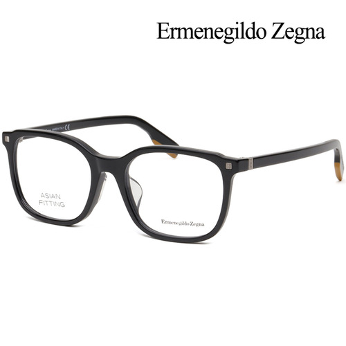 제냐 안경테 EZ5129F 001 아시안핏 명품 뿔테 블랙 사각 남자 패션