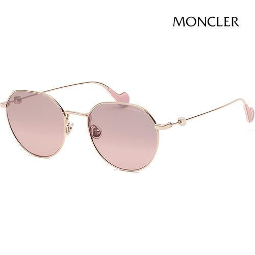 몽클레어 선글라스 ML0156K 28U 명품 여성 패션 핑크 라운드 아시안핏