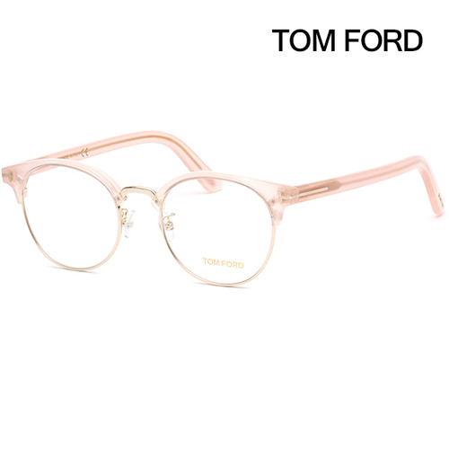 톰포드 안경테 TF5448D 072 명품 핑크 하금테 반뿔테 라운드 레트로 패션