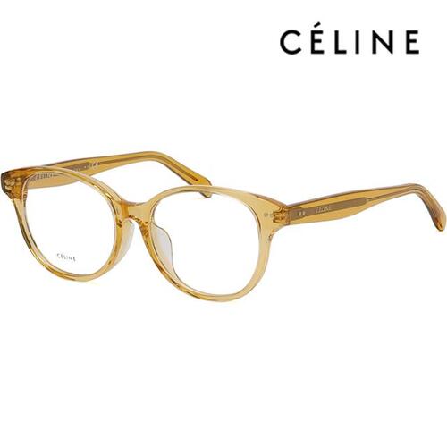 셀린느 안경테 CL50007F 039 명품 옐로우 투명 뿔테 라운드 아시안핏